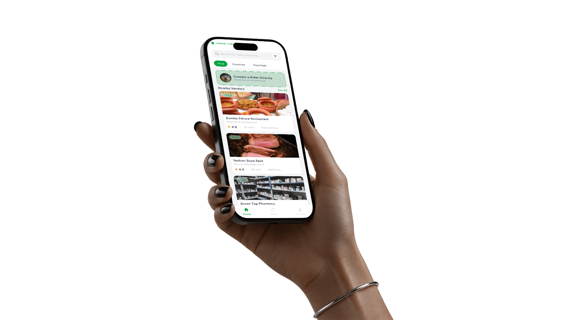 Browse nearby LILADO vendors in the app